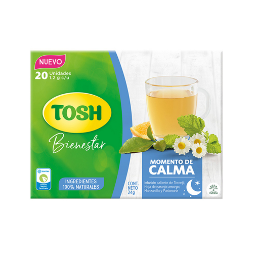 INFUSIÓN AROMÁTICA TOSH CALMA 20 SOBRES DE 24 GR