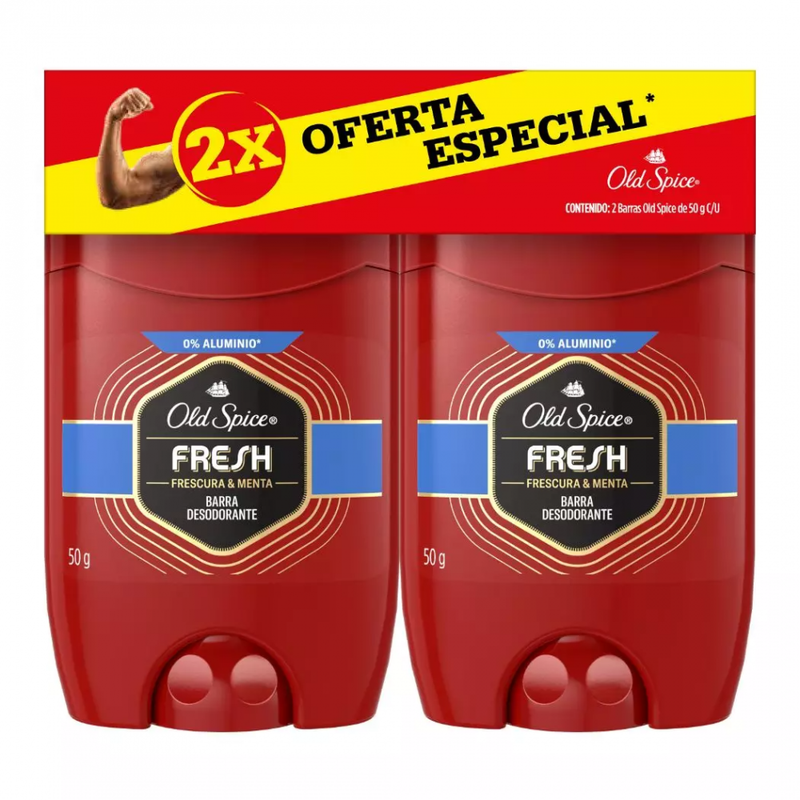 DESODORANTE OLD SPICE DEO STICK FRESH 2 PACK 50 GR