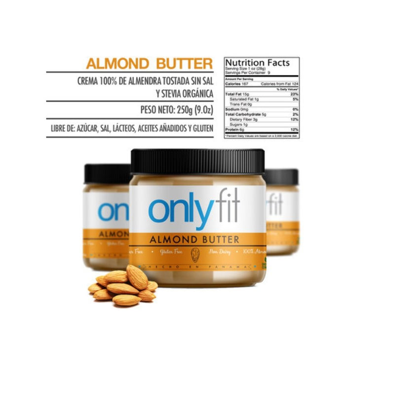 MANTEQUILLA DE ALMENDRA ONLYFIT 250 GR