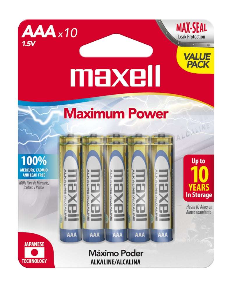 BATERÍA MAXELL ALKALINA LR03 AAA 10-PACK