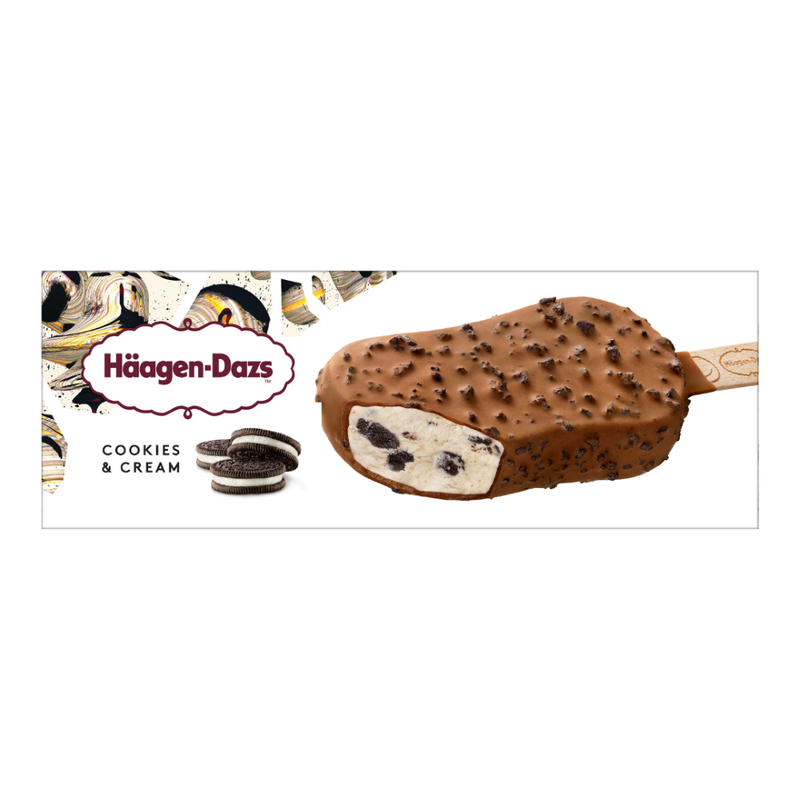 PALETA ICE CREAM COOKIES & CREAM HAAGEN-DAZS 70 GR