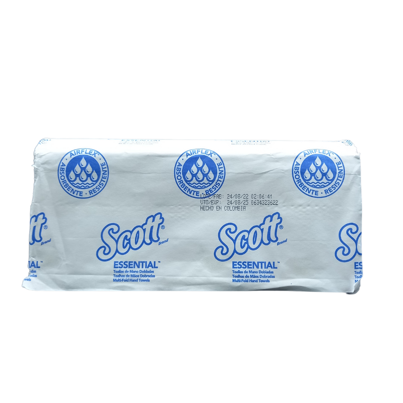 PAPEL TOALLA SCOTT INTERFOLIADO AIRFLEX 150 HOJAS CAJA 25 UND