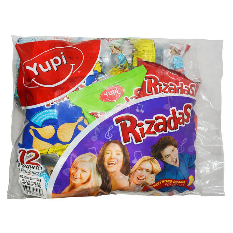 PAPITAS YUPI RIZADA SURTIDA 336 GR