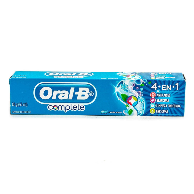 PASTA DE DIENTES ORAL B COMPLETE 4 EN 1 MENTA SUAVE 66ML