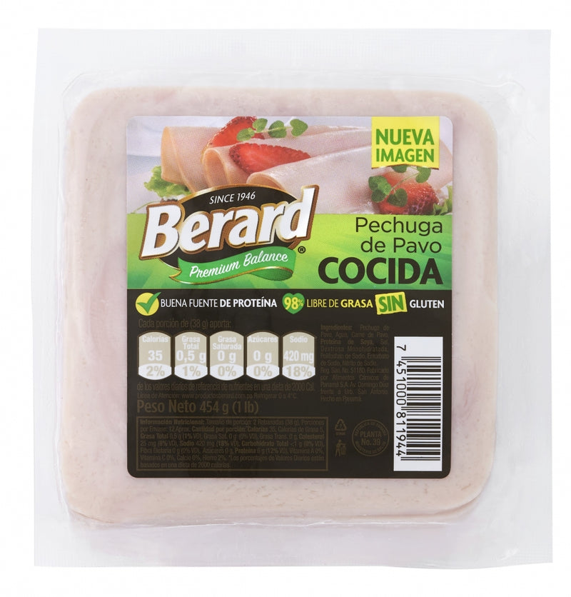 PECHUGA BERARD COCIDA DE PAVO 227 GR