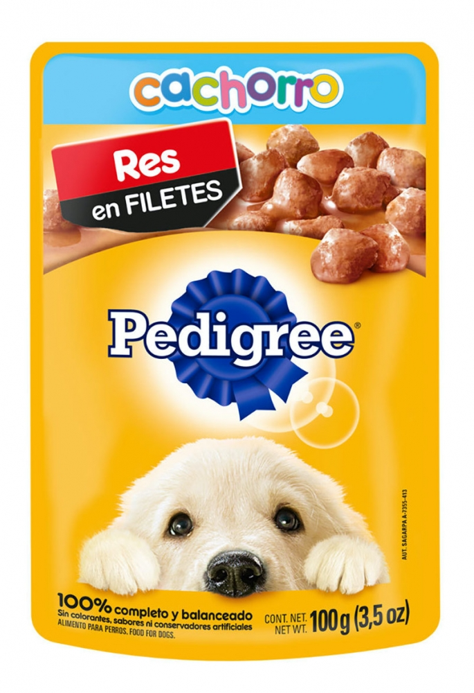 COMIDA DE PERRO PEDIGREE SOBRE SABOR CARNE CACHORRO 100 G