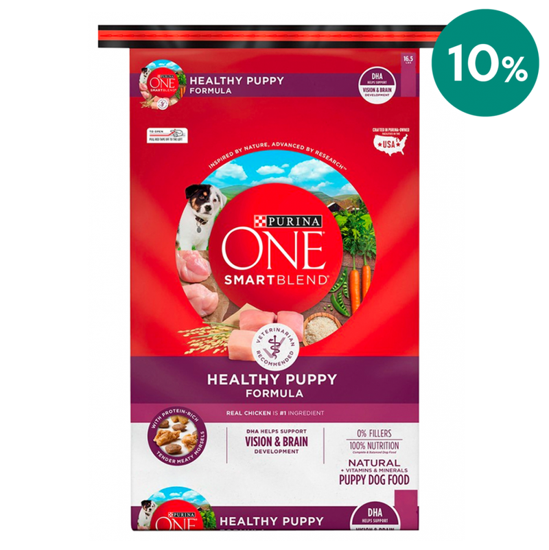 Purina ONE Perro Cachorros Smartblend Pollo y Arroz 4lb