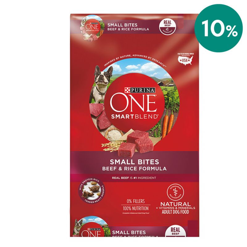 Purina ONE Perros Adultos Smartblend Razas Pequeñas Carne y Arroz 4lb