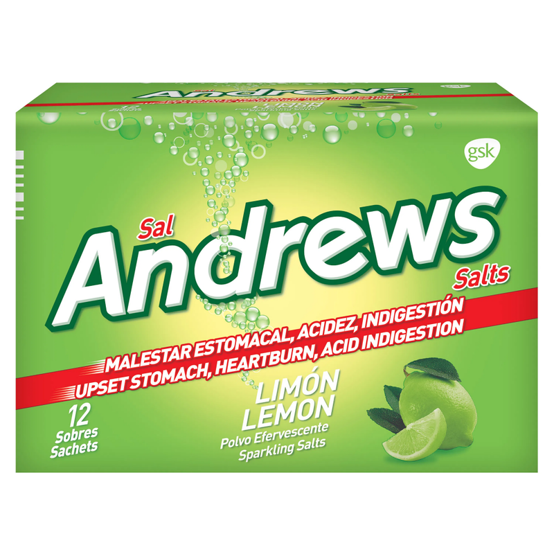 SAL ANDREWS SABOR A LIMON CAJA DE 12 SOBRES