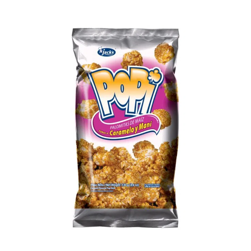 PALOMITAS POP DE MAIZ SABOR A CARAMELO Y MANI 130 G