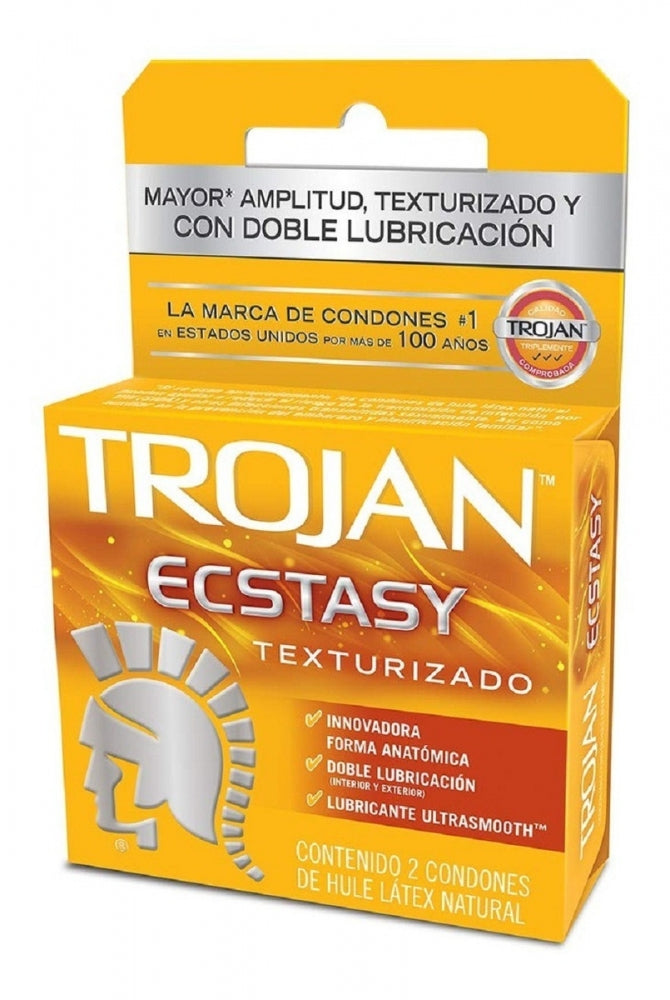 PRESERVATIVO TROJAN EXTASIS TEXTURIZADO 2 UNIDADES