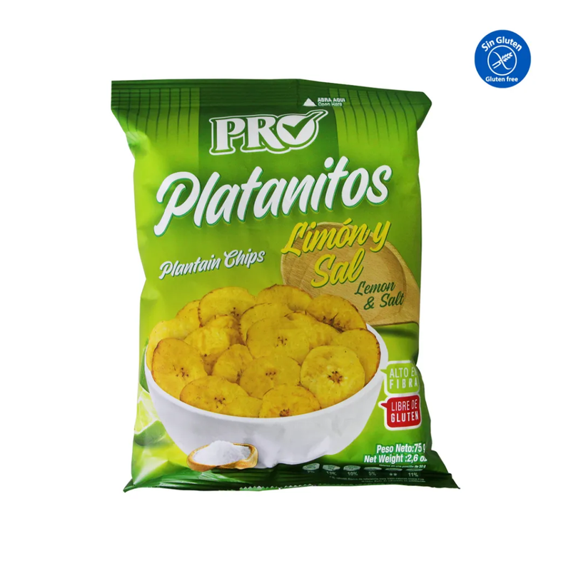 PLATANITOS PRO LIMON GLUTEN FREE 75 G