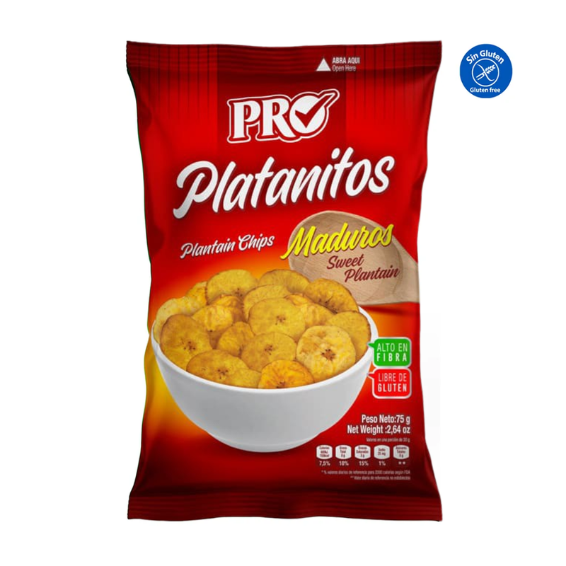 PLATANITOS PRO MADUROS GLUTEN FREE 75 G