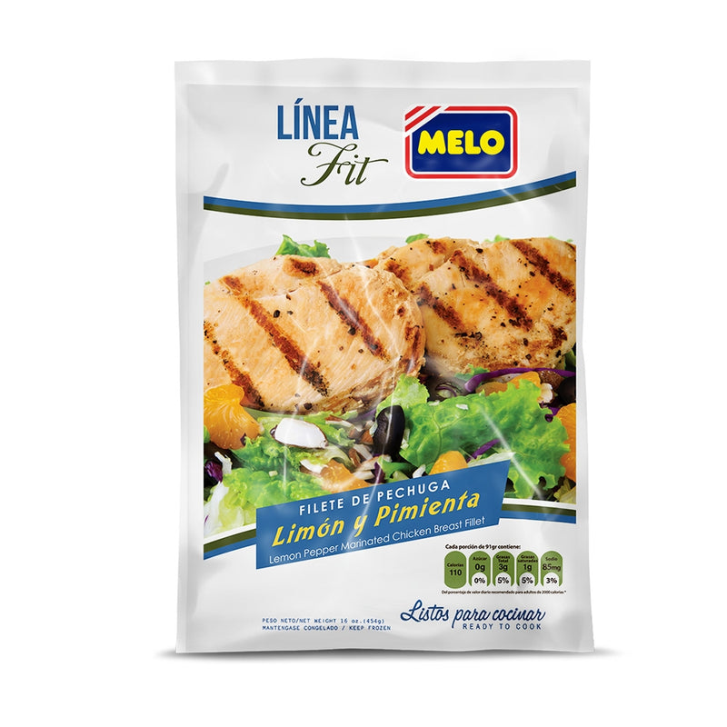 FILETE DE PECHUGA FIT MELO LIMON Y PIMIENTA 16 OZ