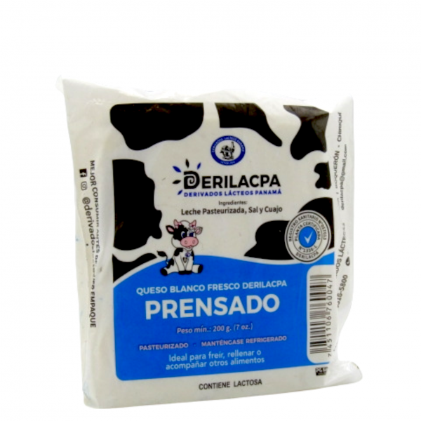 QUESO DEL PAIS PRENSADO DERILACPA 200 GR