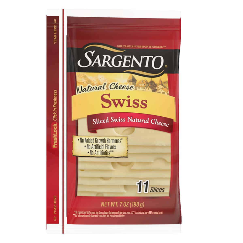 QUESO SUIZO EN REBANADA SARGENTO 7 OZ