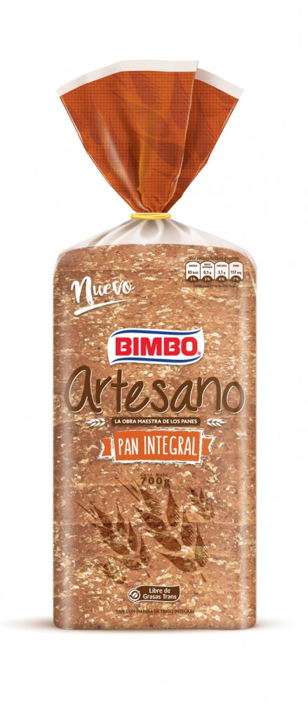 PAN BIMBO ARTESANO INTEGRAL 535 G