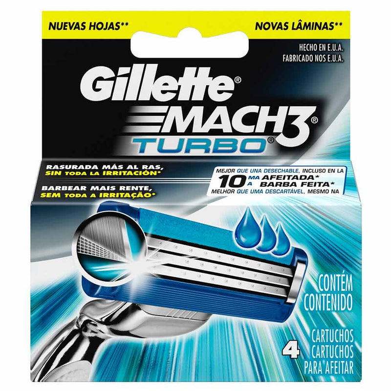 REPUESTO DE HOJILLAS GILLETTE MACH 3 TURBO