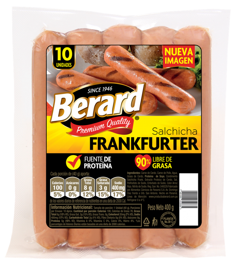 SALCHICHA BERARD FRANKFURTER 1 LB