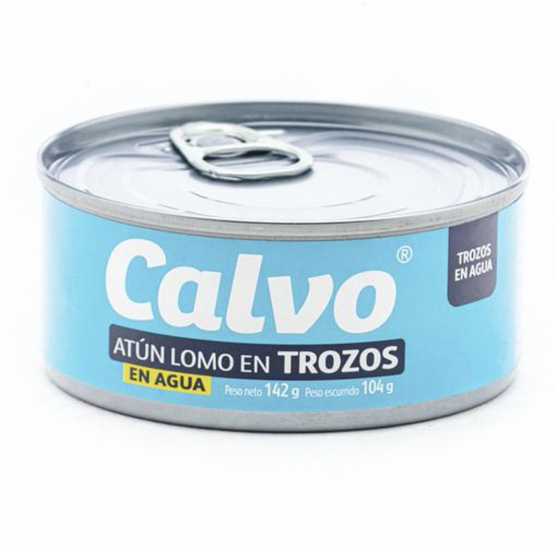 LOMO DE ATUN CALVO TROZOS EN AGUA 142 GRS