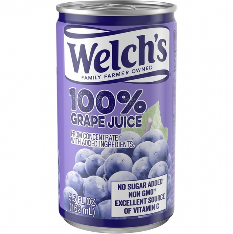 JUGO WELCHS 100% PURPLE GRAPE 5.5 OZ