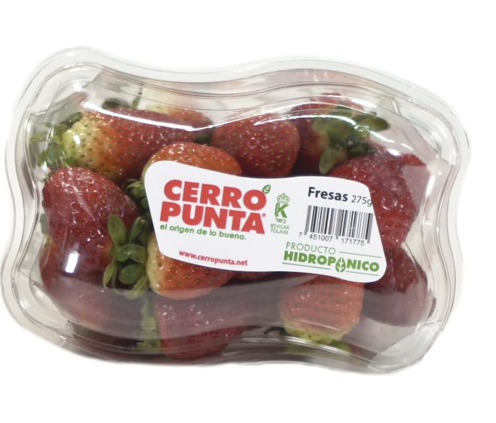 CANASTA DE FRESAS REGULARES CERRO PUNTA 275 GRAMOS