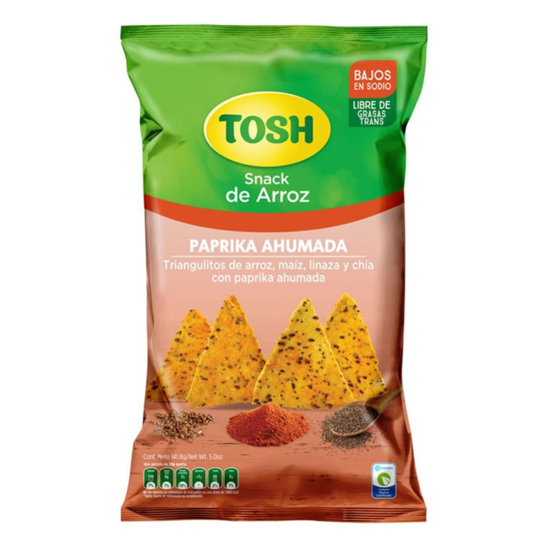 SNACKS DE ARROZ  PAPRIKA AHUMADA TOSH 141.7 GR