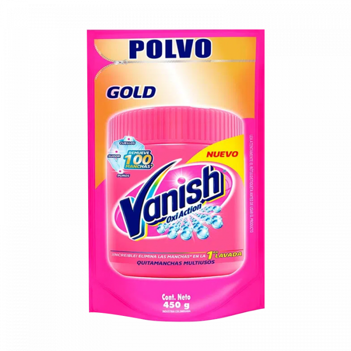 DETERGENTE VANISH QUITAMANCHAS EN POLVO OXI ACTION MULTIPOWER 450 GR