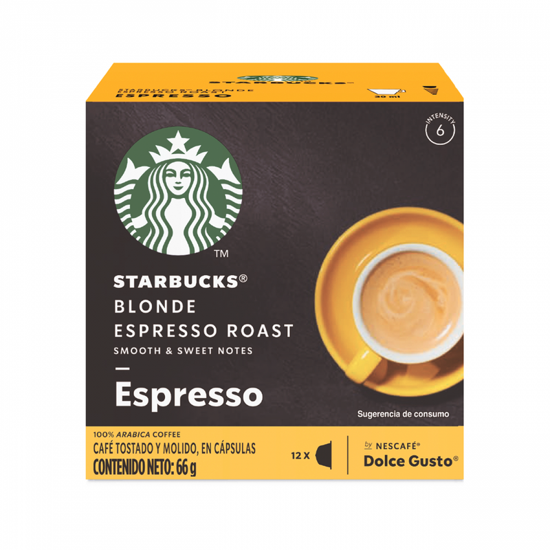 CAFE STARBUCKS BY NESCAFE DOLCE GUSTO BLONDE ESPRESSO 12 CAPSULAS