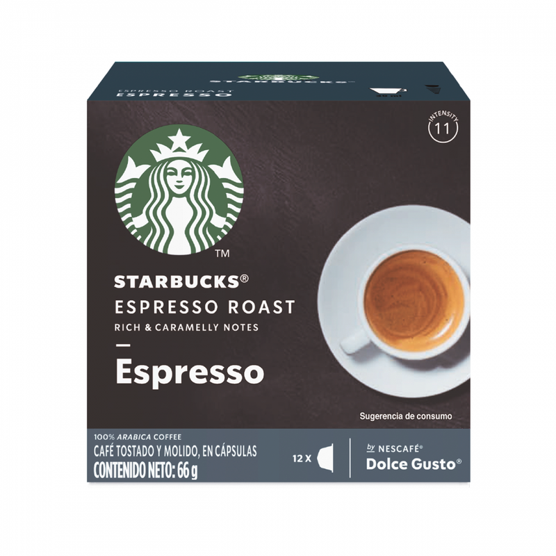 CAFE STARBUCKS BY NESCAFE DOLCE GUSTO ESPRESSO TUESTE OSCURO 12 CAPSULAS