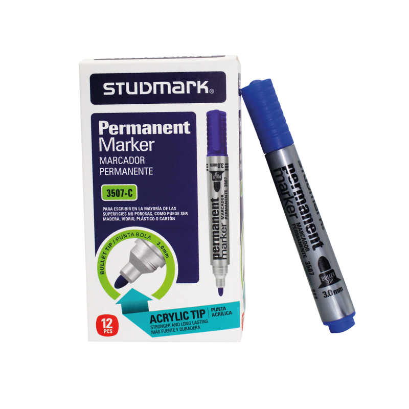 MARCADOR PERMANENTE STUDMARK AZUL - 1 UND