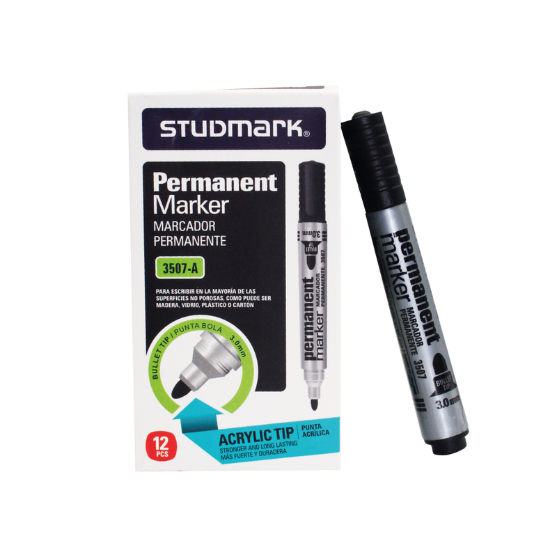 MARCADOR PERMANENTE STUDMARK NEGRO - 1 UND