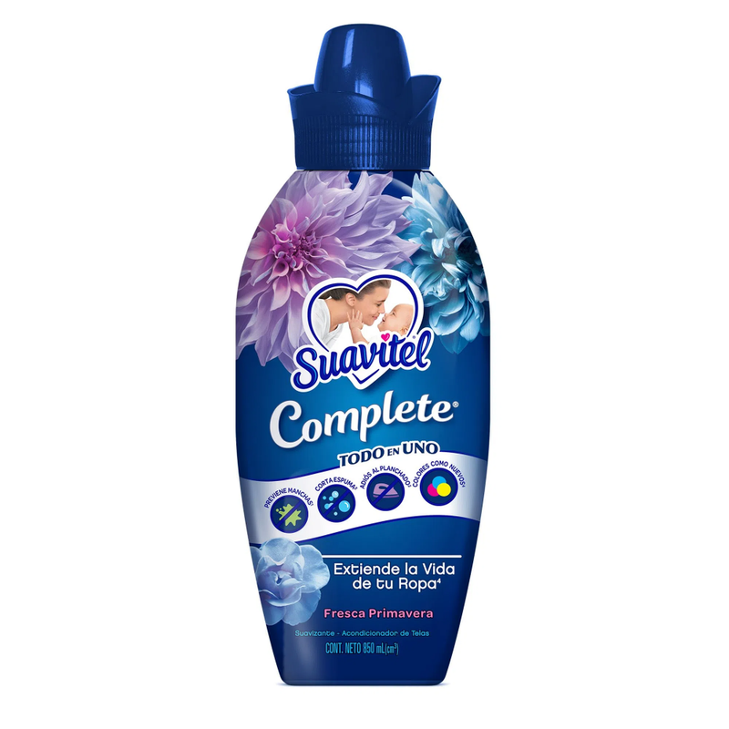 SUAVIZANTE SUAVITEL COMPLETE FRESCA PRIMAVERA 850 ML