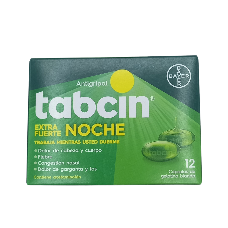 TABCIN LIQUI GEL EXTRA FUERTE NOCHE 12 CAPSULAS