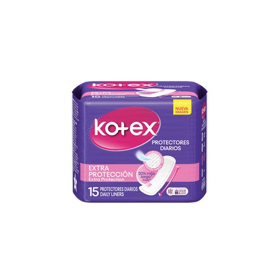 TOALLA FEMENINA KOTEX PROTECCION DIARIA LARGO 15 UN