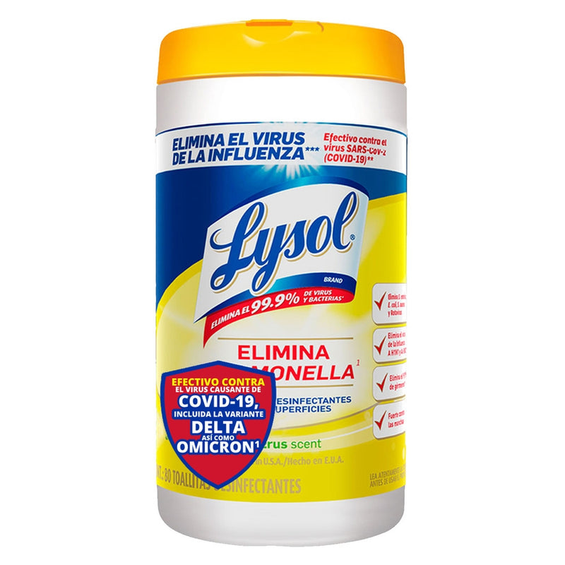 TOALLITAS DESINFECTANTES LIMA LIMON LYSOL 95 UND