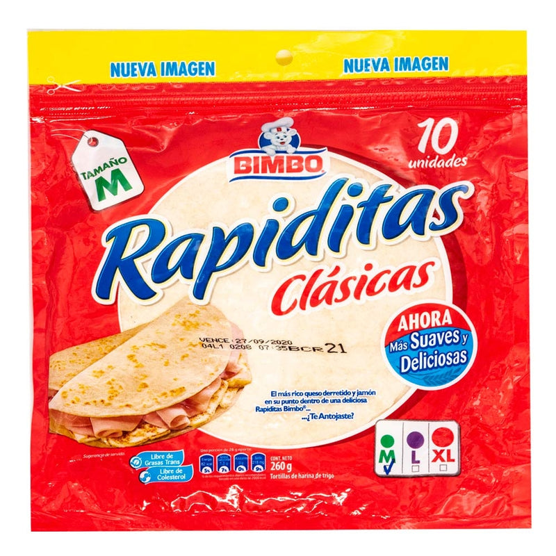 TORTILLAS BIMBO RAPIDITAS CLASICAS 260 G