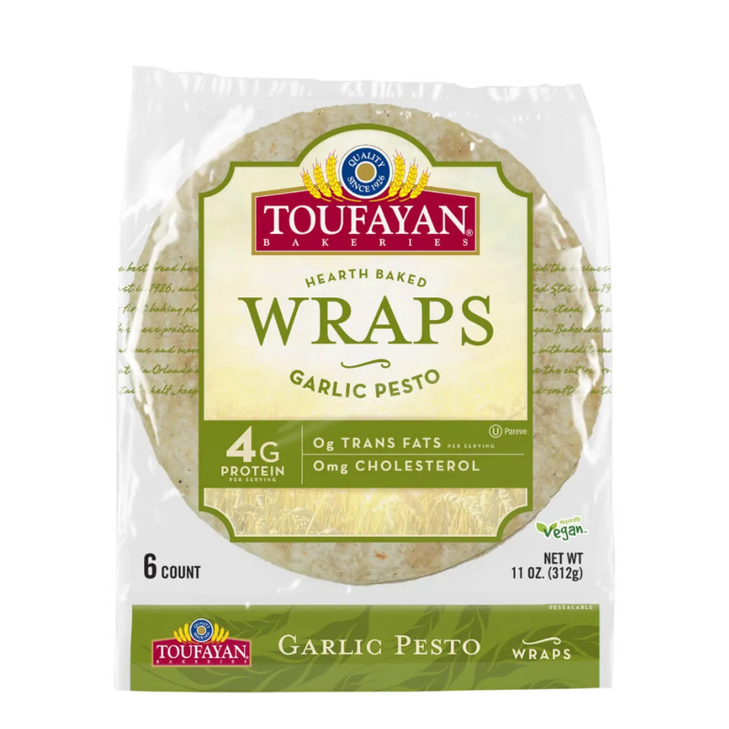 GARLIC AND PESTO WRAP TOUFAYAN 10 OZ