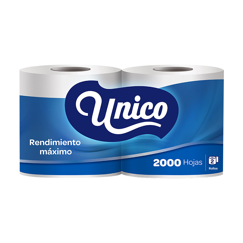 PAPEL HIGIENICO UNICO 2000H 2 ROLLOS