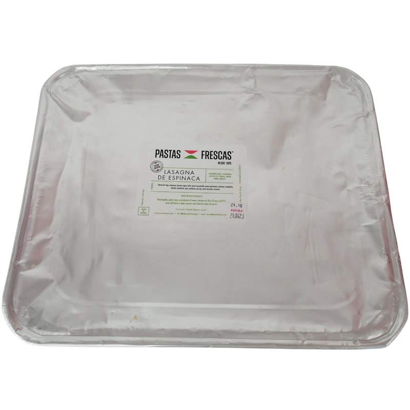 LASAÑA DE POLLO PASTAS FRESCAS HORNO 9-10 PORCIONES 2497 GR