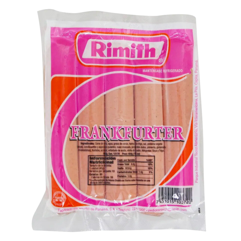 SALCHICHA FRANKFURTER RIMITH 454 GR