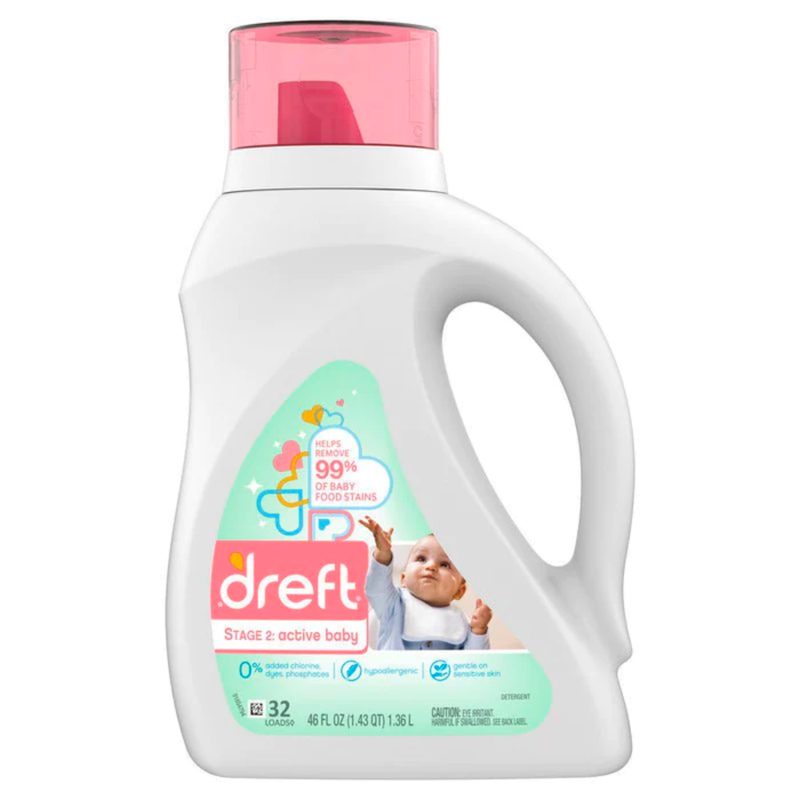 DETERGENTE LÍQUIDO DREFT ACTIVE BABY 46 OZ