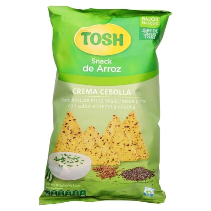 SNACKS DE ARROZ CREMA DE CEBOLLA TOSH  141.7 GR