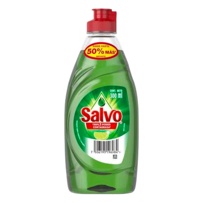 JABON LAVAPLATOS LIQUIDO LIMON SALVO 300 ML