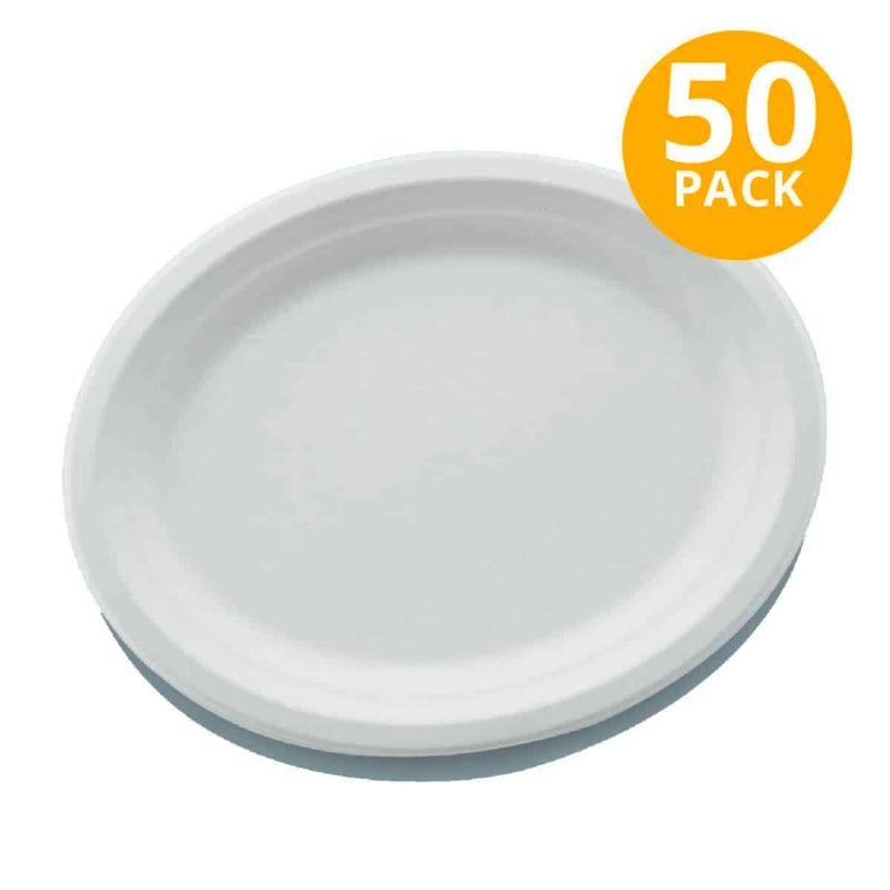 PLATO OVALADO COMPOSTABLE 10 UNIVERDE 50 UND