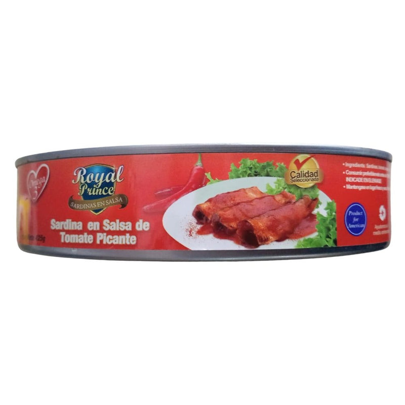 SARDINA EN SALSA DE TOMATE PICANTE ROYAL PRINCE 425 GR