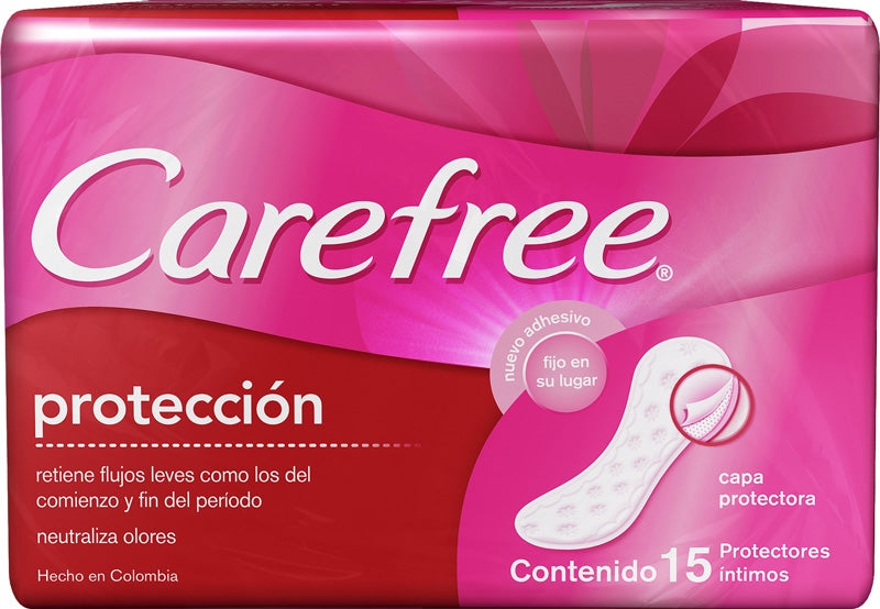 TOALLAS SANITARIAS CAREFREE PROTECCION 15 UNIDADES