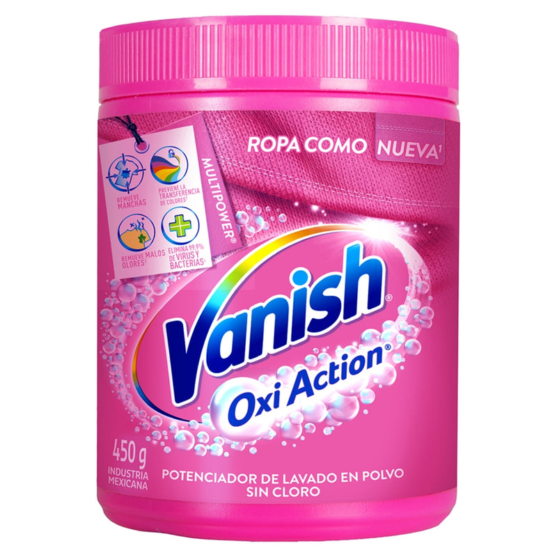 DETERGENTE VANISH QUITAMANCHAS EN POLVO OXI ACTION 450 GR