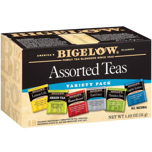 TE BIGELOW ASSORTED TEAS VARIETY PACK 18 SOBRES