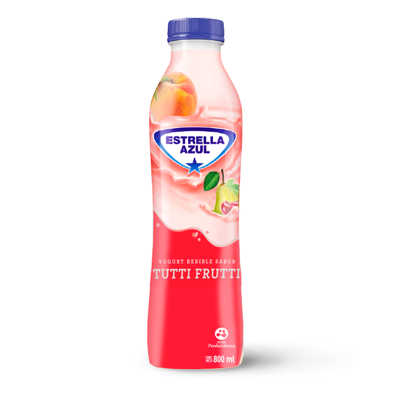 YOGURT BEBIBLE ESTRELLA AZUL TUTTI FRUTI 800 ML